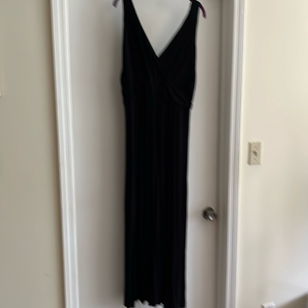 Iman black sleeveless maxi
